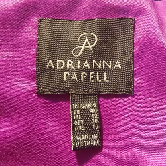 Adrianna Papell Lace Overlay Sleeveless Fit & Flare Cocktail Dress Good Cond - 8 - Picture 9 of 10